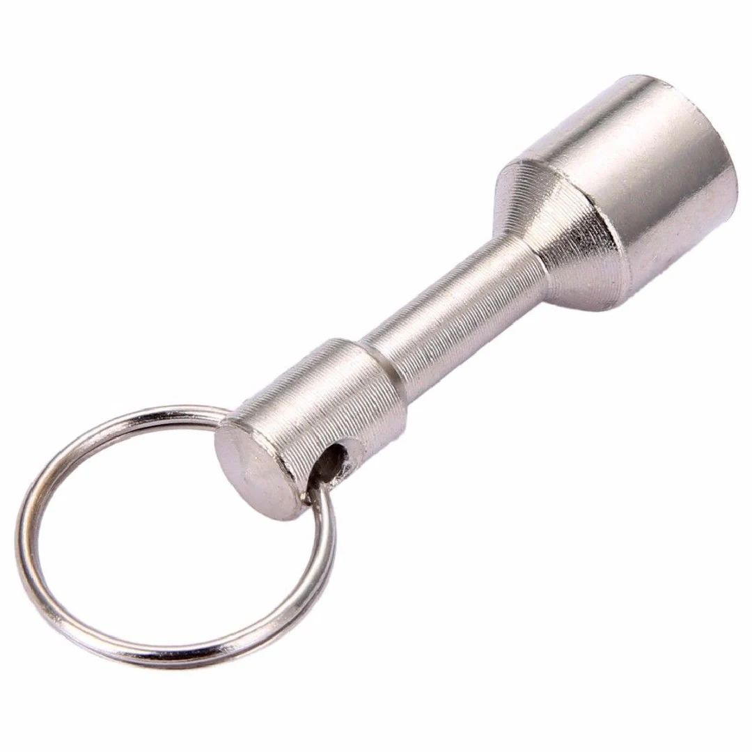 Silver Color Test Super Strong Metal Magnet Check Keychain Split Ring Pocket Keyring Hanging Holder Portable Outdoor Tool key chain clip,keychain tool,key ring