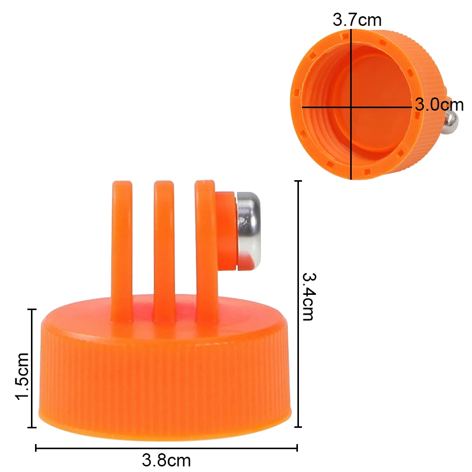 Пластик бутылки диаметр 37 мм воды Адаптер для установки на бутылку адаптер разъем штатив сёрфинг крепление для go pro xiaomi yi камера