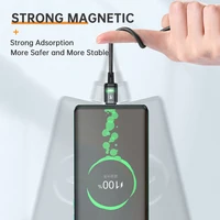 KUULAA LED magnetyczny kabel USB 3A szybkie ładowanie typ C kabel magnes ładowarka Micro USB kabel telefon komórkowy dla iPhone 13 12 11 przewód 5