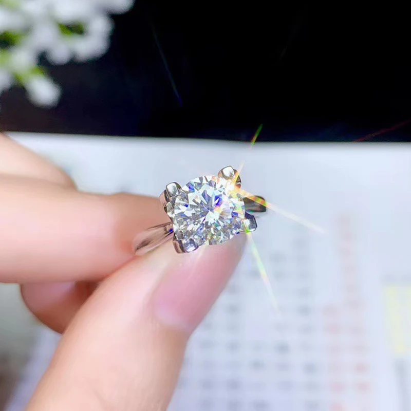 Ювелирные изделия colife 925 Серебряное кольцо Moissanite для повседневной носки 1ct/2ct/3ct F цвет Moissanite серебряное кольцо классическое обручальное кольцо