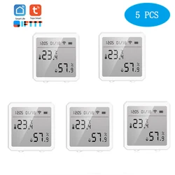 Tuya – capteur intelligent WIFI de température et d'humidité, hygromètre d'intérieur, thermomètre avec écran LCD, compatible avec Alexa et Google Assistant 