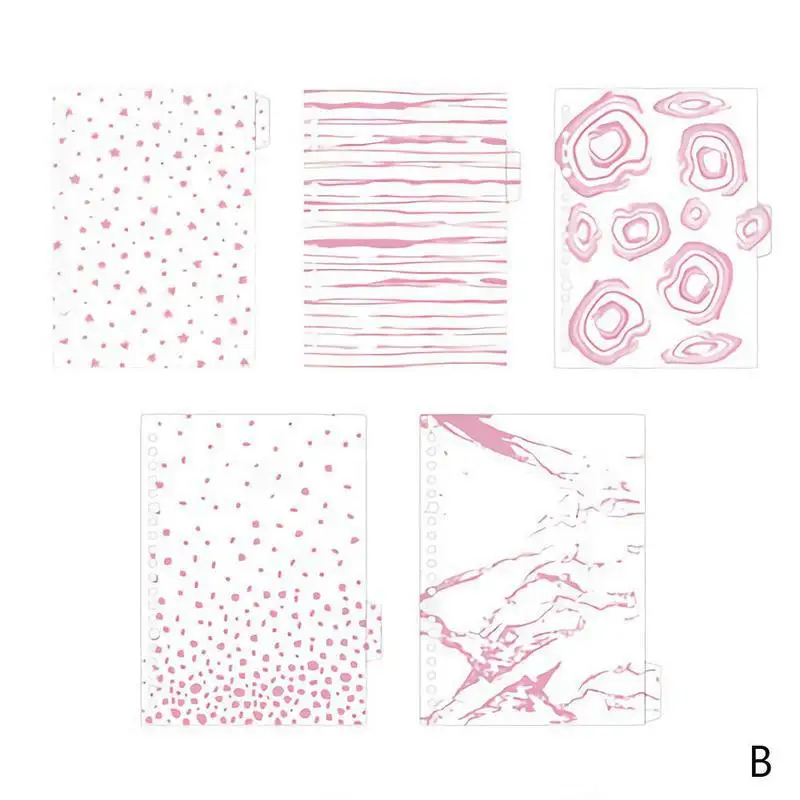 5 шт. разделитель для блокнота A5 A6 разделитель для планировщика сменный блокнот сменный вкладыш разделенный блокнот дневник канцелярские принадлежности - Цвет: B