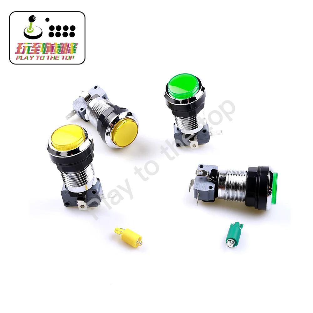 Zero Delay Pc Arcade Game DIY Parts Kit 2X 8Way Joystick+ 16X Chrome Illuminated Arcade Button- Support All Windows Systems