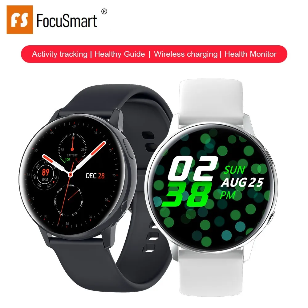 Смарт часы FocuSmart SG20 IP68 водонепроницаемые AMOLED фитнес трекер Беспроводная зарядка