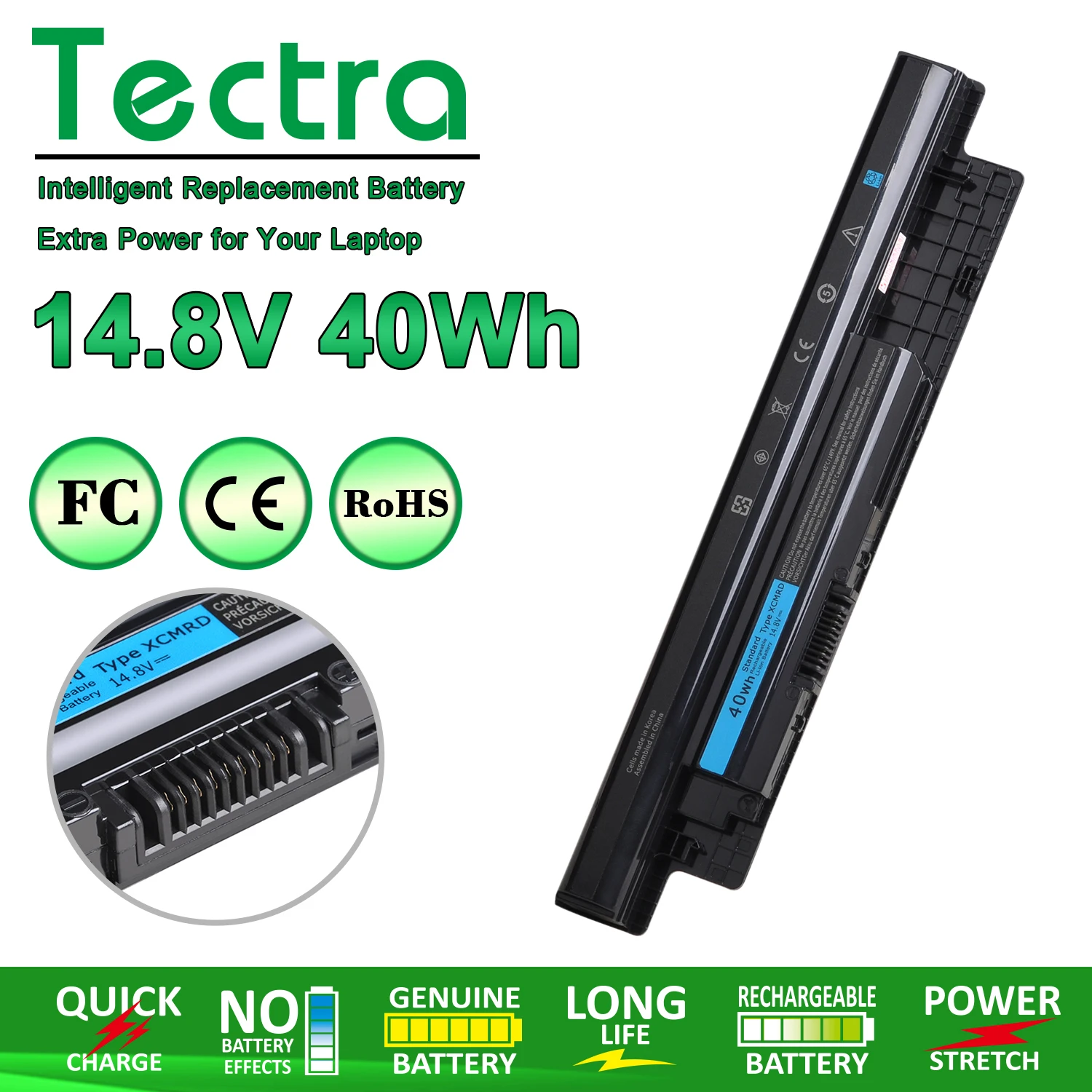 Аккумулятор для ноутбука Tectra Dell Inspiron 14R 5421 14 3421 17R 5721 17 3721 15R 5521 15 3521 MR90Y VR7HM W6XNM X29KD VOSTRO