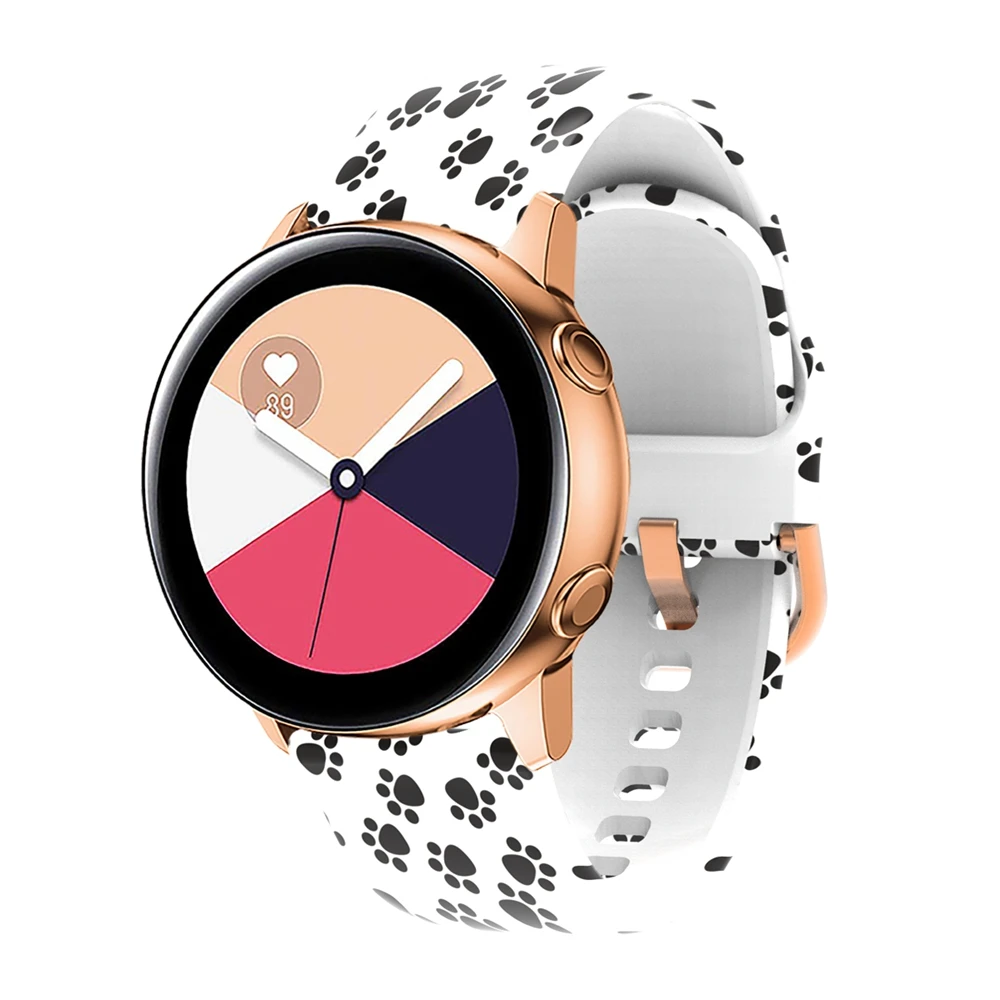 Hangrui 20 мм силиконовый ремешок для samsung Galaxy Watch Active 42 мм gear S2 для Garmin Amazfit Bip браслет ремешок