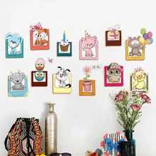 6223 мультфильм настенные наклейки для детской комнаты детские наклейки Спальня украшения для школьного Кабинета, детского сада декоративные милые животные держателе