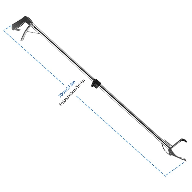 Professional Stainless Steel Snake Tong Reptile Grabber Rattle Snake Catcher Wide Jaw 3 Sizes Handling Tool with Lock M68E