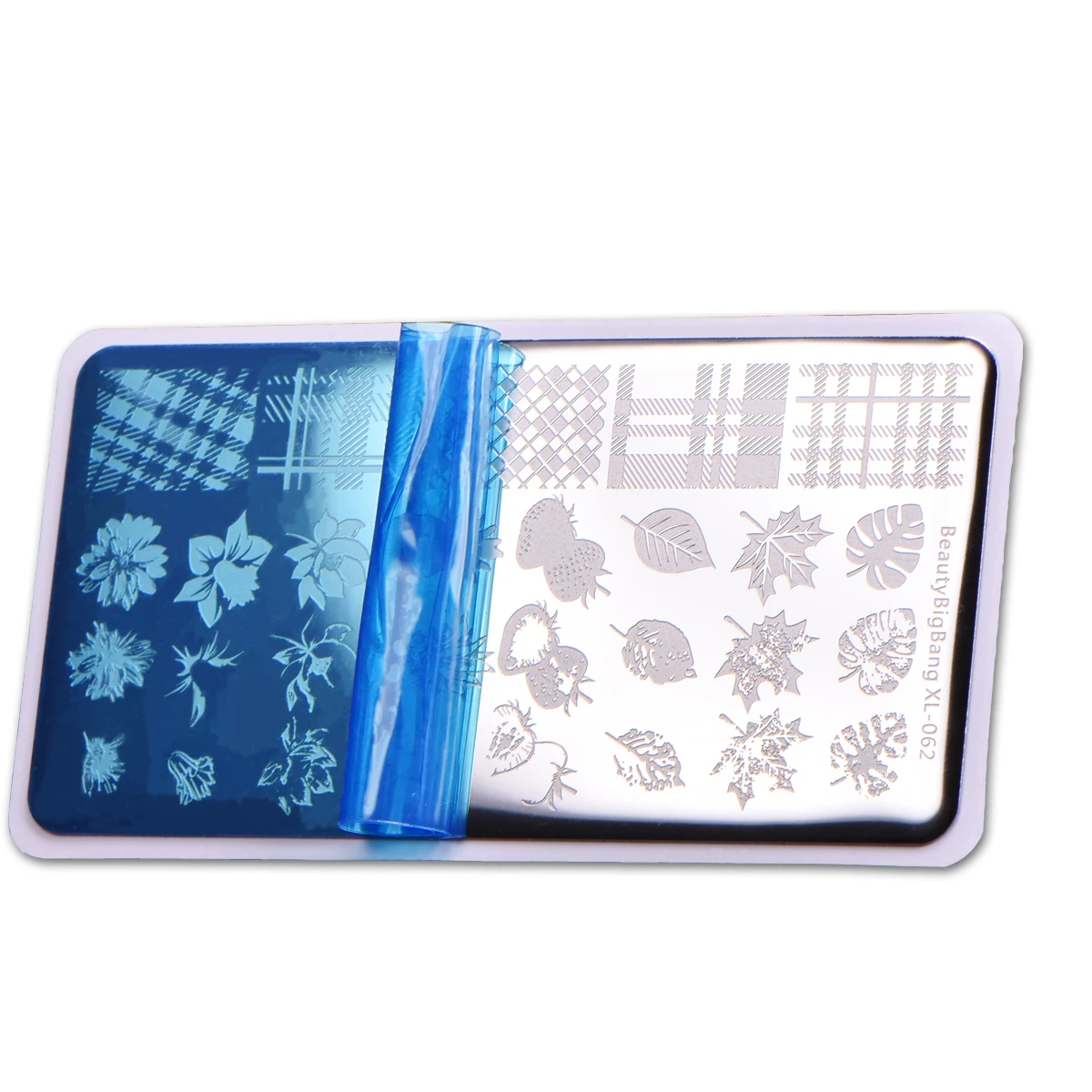 

Nails Stamping Template BeautyBigBang DIY Flower Leaf Strawberry Nature Geometry Plaid Design Nail Art Stamp Plates