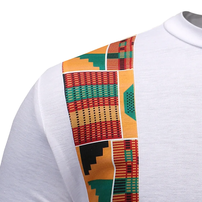 Модная африканская футболка Kente для мужчин топы в Гане анкарская с