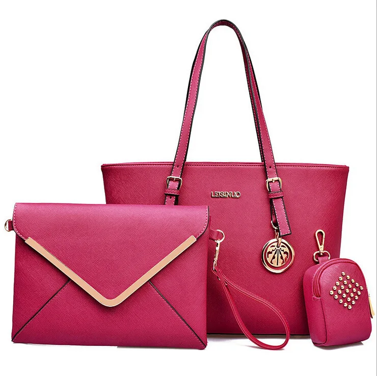 

2016 Spring And Summer New Style Europe And America Fashion Toothpick Pattern Picture Three-piece Set WOMEN'S Bag Shoulder Cross