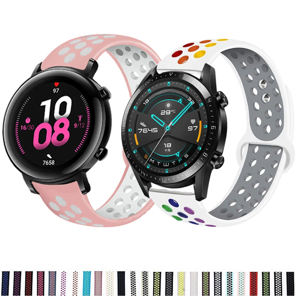 Ремешок силиконовый для Huawei Watch GT 2 46 мм/42 мм спортивный сменный Браслет