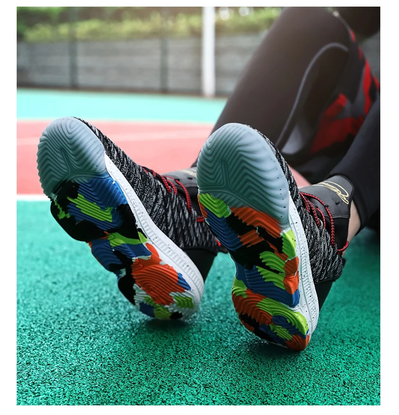 Новые баскетбольные кроссовки Lebron обувь для мужчин и женщин высокие дышащие Нескользящие баскетбольные кроссовки ударопрочный Мужская Спортивная обувь