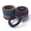 Women Matt Colors Glow in Dark Cloth Telephone Wire Rubber Bands Stretchy Colors Non-mark Spiral Coil Ropes Solid Hair Ties ► Photo 2/6