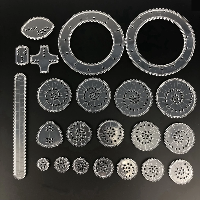 27 шт., креативные Spirograph, развивающие игрушки для рисования, набор, зубчатые колеса, рисование, игрушки для рисования для детей, подарок на день рождения