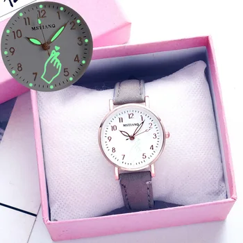 2021 Ladies Wrist Watches Luminous Women Simple Watches Casual Leather Strap Quartz Watch Clock Montre Femme Relogio Feminino
