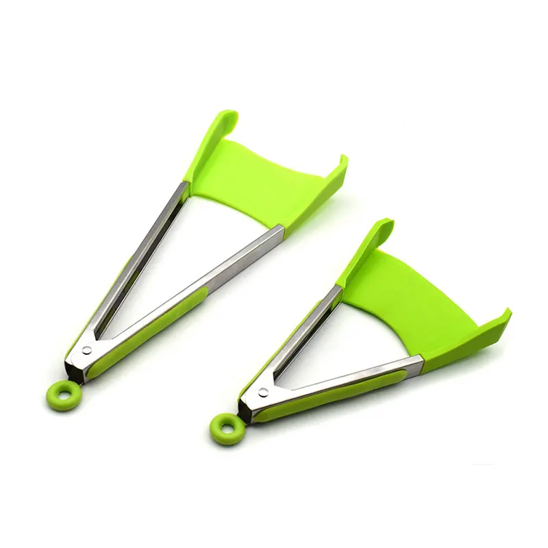 

Clever 2 in 1 Kitchen Spatula and Tongs Non-Stick As Seen on TV Stainless Steel Frame Kitchen Tongs Practical and inexpensive