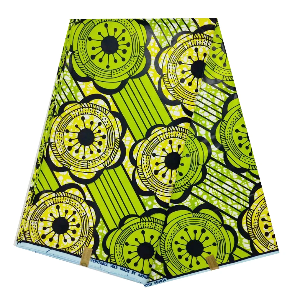 

African Wax Pange Dutch Print Veritable Real Wax Fabric Black Friday Sale 2019 Latest Print Cotton Pagne Wax Materials for Dress