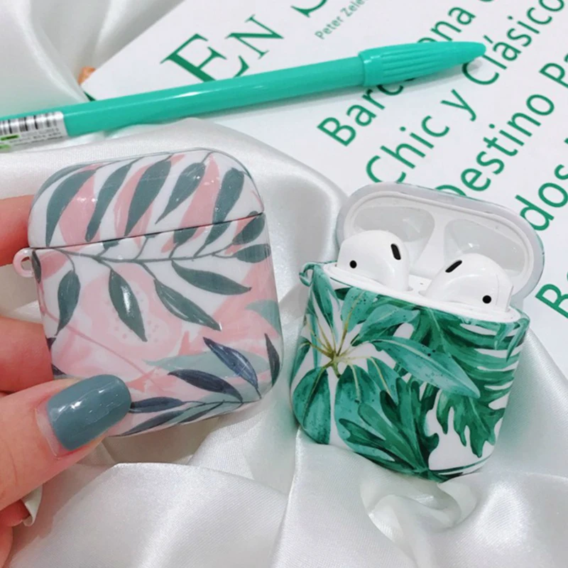 

Marble Earphone Case For Airpods 2 Case Luxury Hard Headphone Case For Earpods Cover Accessories for Apple Air pods Charging Box