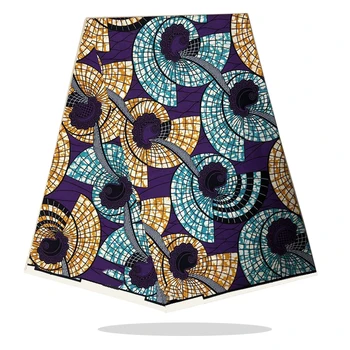 

Nigerian Wax Print Fabric 100%Soft High Quality Real Soft Ankara African Wax Dye Prints Cotton Fabric 6 Yards For Sewing SP17-34
