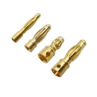 2mm 3mm 3.5mm 4mm Bullet Banana Plug Gold-Plated Banana Male Female Connector Battery Plugs Kits for RC Battery Parts DIY 4