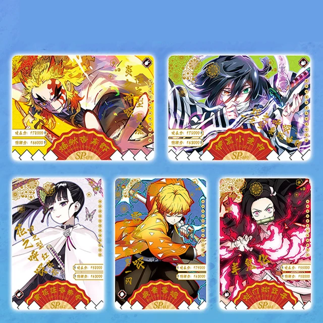 Demon Slayer No Yaiba Paper Card Letters One Games Children Anime Peripheral Character Collection Kid's Gift Playing Card Toy 4