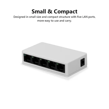 

SW05 5-Port Switch Gigabit 10/100Mbps Ethernet Switch Distributor Network Switch For Home Office US Plug