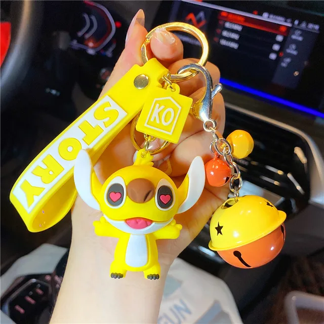 Disney Stitch Keychain Variety of Cartoon Lilo & Stitch Cute Doll Keyring Fashion Couple Bag Ornament Key Chain Car Pendant Gift 23