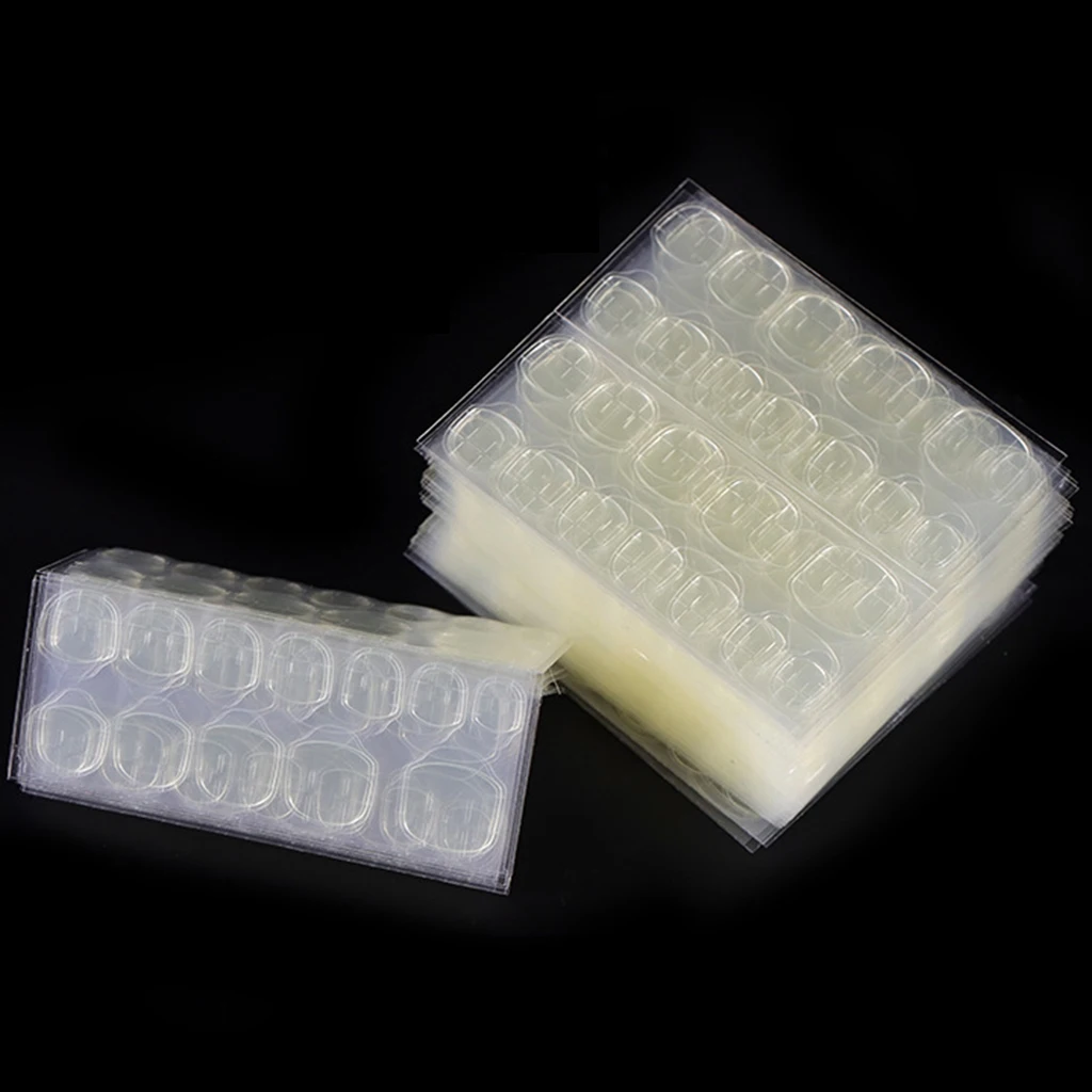 240x Waterproof Fake False Nails Extension Tapes Sticky French Tip Adhesive Glue