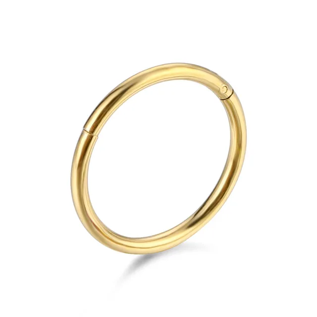 1Piece 16G/18G Surgical Steel Small Nose Rings Mixed Color Body Clips Hoop Earrings For Women Men Cartilage Piercing Jewelry Gold