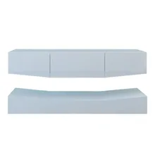 120cm LED TV Cabinet With Upper And Lower Wall White For Living Room