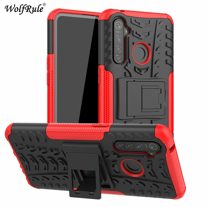 Чехол Wolfrule для Oppo Realme Q чехол двухслойная Броня TPU + PC противоударный телефона Coque 6