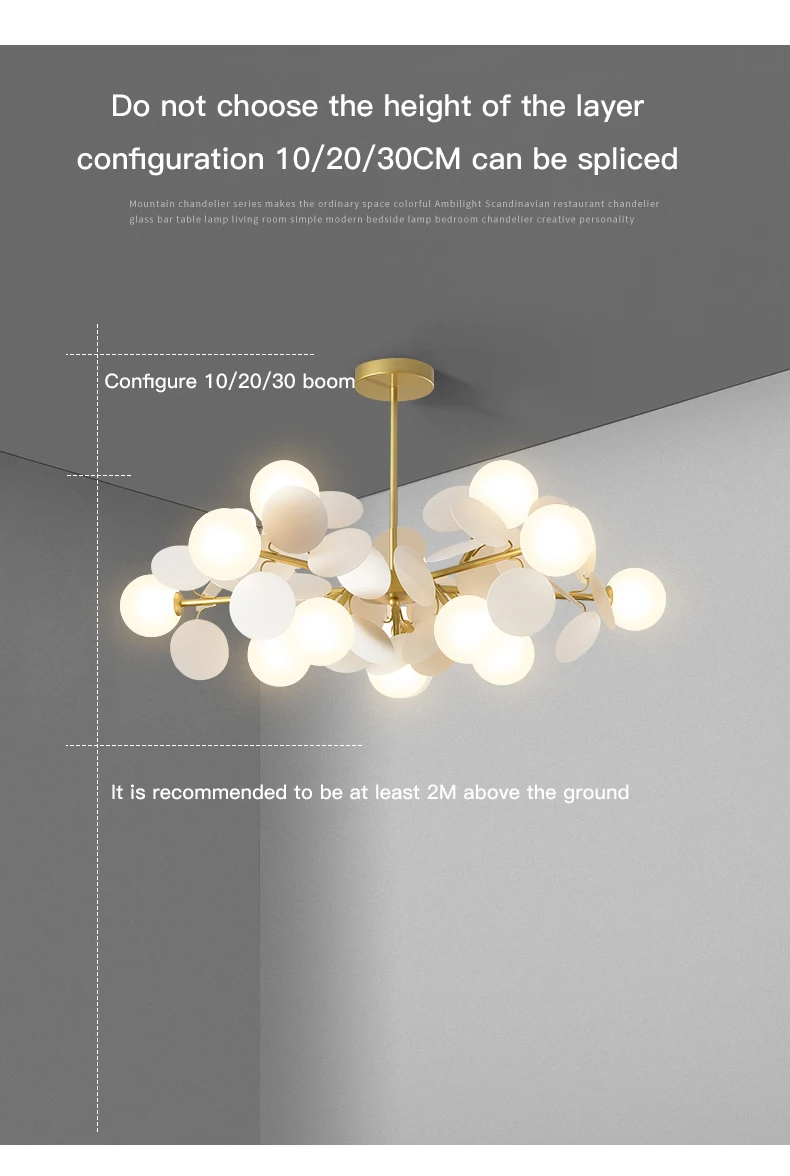 Modern Nordic Design LED Chandelier For Living Room Bedroom Dining Room Kitchen Ceiling Pendant Lamp Glass Ball G9 Hanging Light dining room chandeliers