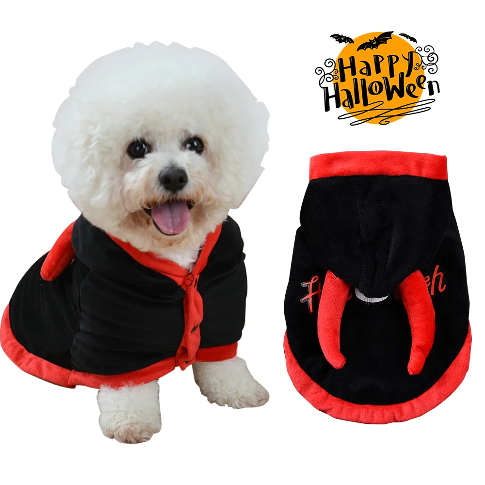 Пальто для Хэллоуина для домашних животных Забавный плащ костюм для собаки накидка праздничная одежда Щенок Милый ухо Декор продукт