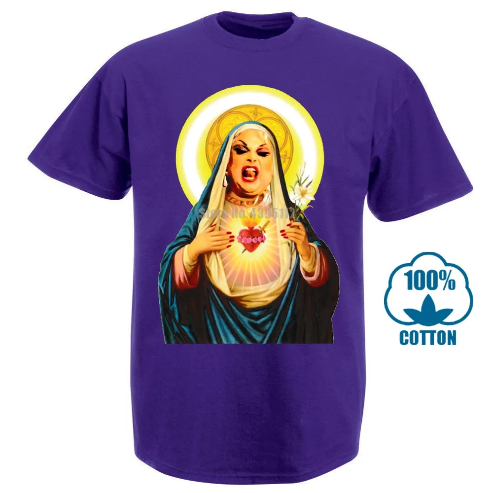 Фиолетовый Mens Black T Shirt Printed Divine Drag Queen John Waters Hairspray Cult S 5Xl 011376 - Цвет: Фиолетовый