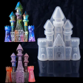 

Fashion Cheaper DIY Silicone Christmas House Castle Mold UV Epoxy Resin Jewelry Making Tool Set