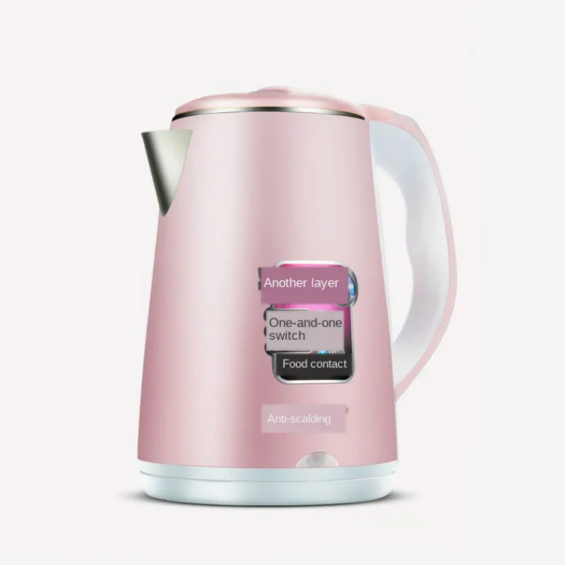 

Stainless Steel Electric kettle Energy-efficient Anti-dry Waterkoker Protection Heating underpan Automatic Cut Off Jug Kettle