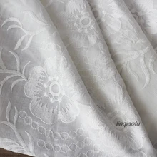 Рами ткань, белое платье с вышивкой, чистая рами ткань для одежды, Высококачественная льняная ткань