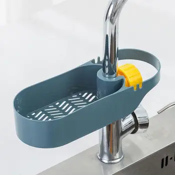 

Kitchen Organizer Sink Drain Rack Faucet Snap Sink Soap Sponge Holder Adjustable Towel Rack Storage Drain Shelf Storage Baskets