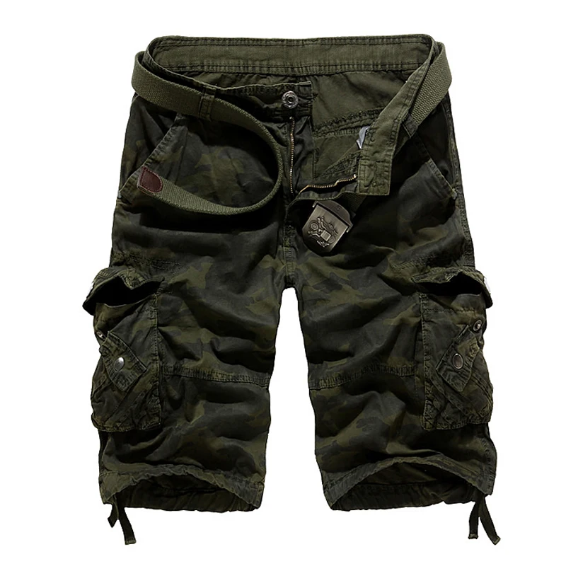 2025 New Camouflage Loose Cargo Shorts Men Cool Summer Military Camo Short Pants Hot Sale Homme Cargo Shorts No belt 6