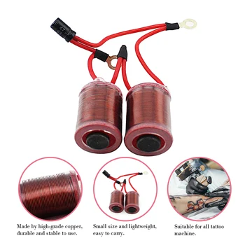 

10 Wrap Tattoo Machine Parts Copper Coils Red Tattoo Accessory High-grade Professional Copper Coils For Tattoo & Body Art