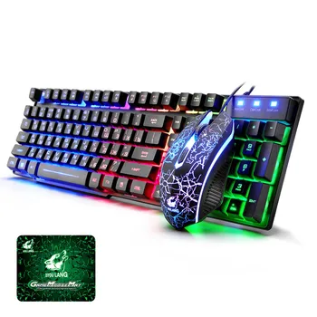 

20% Gaming Russian Keyboard and Mouse Combo,Wired Keyboard with Colorful Lights and Mouse for Gaming for PC/laptop/MAC