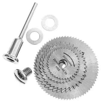 

6 Pcs 22-44mm HSS Circular Saw Blade Cutting Discs Set with 2 gaskets for Drill