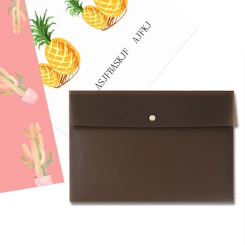 

A4 Size Envelope Folder PP Plastic Storage Pouch Holder Paper Document File Folder Organizer Bag With Snap Button Closure