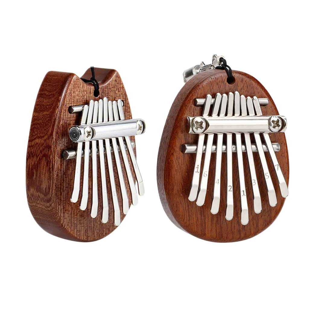 Exquisite 8 Keys Kalimba Thumb Piano With Lanyard Pendant Can Play Gifts