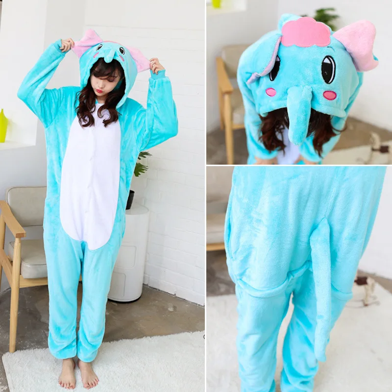 Kaguster Рождество мультфильм костюм Onesie животных пижамы унисекс для мужчин/женщин пара утолщение Симпатичные пижамы динозавр подарок на Хэллоуин
