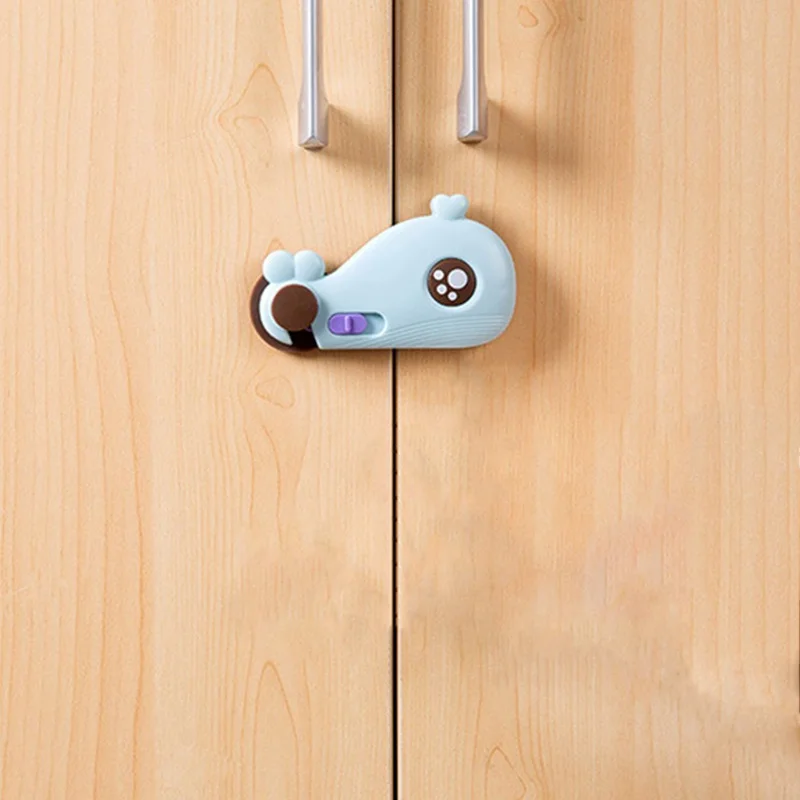 

Cartoon Whale Shape Baby Safety Cabinet Door Lock Baby Kids Security Care Protector Lock for Drawer Refrigerator Cupboard