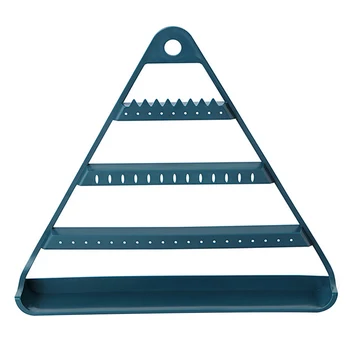 

Plastic Necklace Rack Gift Home Jewelry Organizer Decoration Triangle Shape Solid Earring Holder Orderly Display Stand Hanging