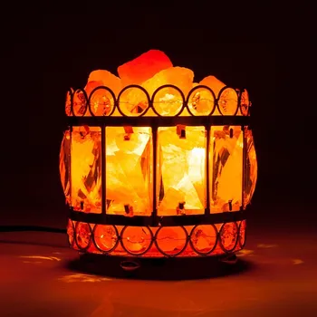 

Himalayan Salt Lamp Natural Air Purifier Night Salt Light Table Lava Lamp luminariaDimmer Switch Warm Night Light Decor US Plug