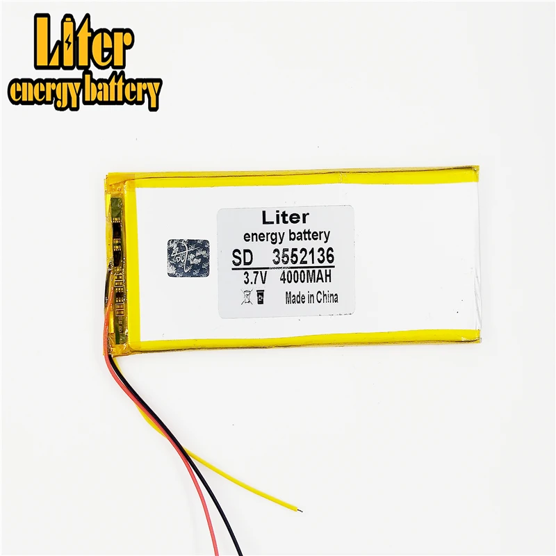 3 линии 3552136 3550135 7 V 4000mah литровая батарея литий полимерный планшет средняя